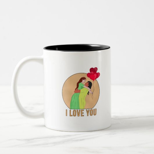 Ich Liebe Sie Zweifarbige Tasse (Links)