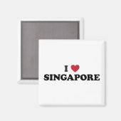 Ich liebe Singapur Magnet (Vorderseite/Rückseite)