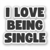 Ich Liebe Single Aufkleber (Vorderseite)