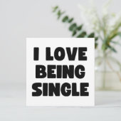 Ich Liebe Single Einladung (Stehend Vorderseite)