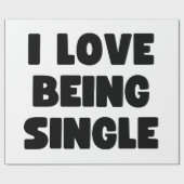 Ich Liebe Single Geschenkpapier (Flach)
