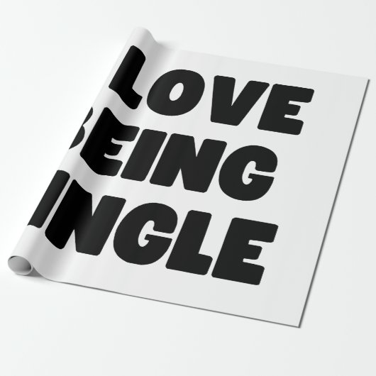 Ich Liebe Single Geschenkpapier (Ungerollt)