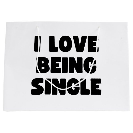 Ich Liebe Single Große Geschenktüte (Vorderseite)