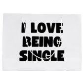 Ich Liebe Single Große Geschenktüte (Rückseite)