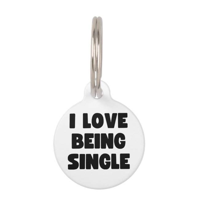 Ich Liebe Single Haustiermarke (Vorderseite)