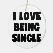 Ich Liebe Single Keramik Ornament (Links)