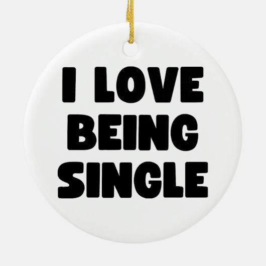 Ich Liebe Single Keramik Ornament (Hinten)