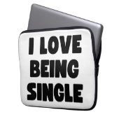 Ich Liebe Single Laptopschutzhülle (Vorderseite Links)