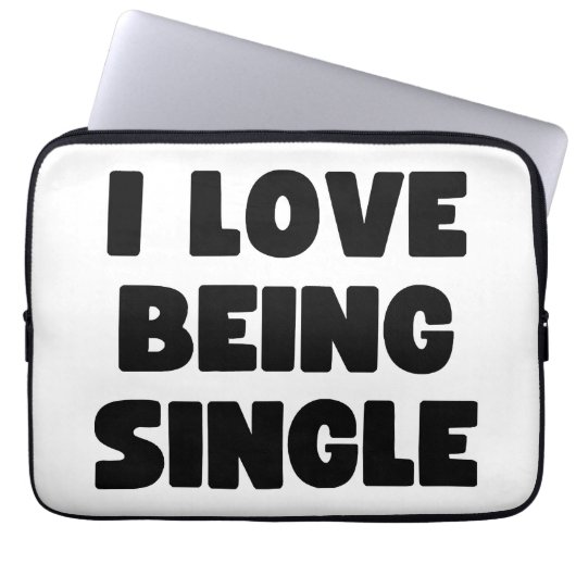 Ich Liebe Single Laptopschutzhülle (Vorderseite)