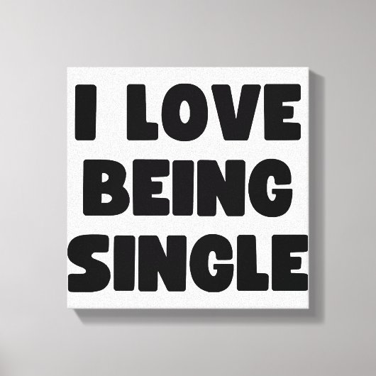 Ich Liebe Single Leinwanddruck (Vorderseite)