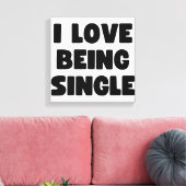 Ich Liebe Single Leinwanddruck (Insitu (Wohnzimmer))