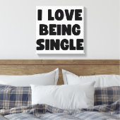 Ich Liebe Single Leinwanddruck (Insitu (Schlafzimmer))