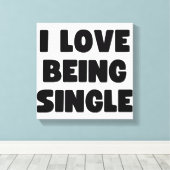 Ich Liebe Single Leinwanddruck (Insitu (Holzboden))