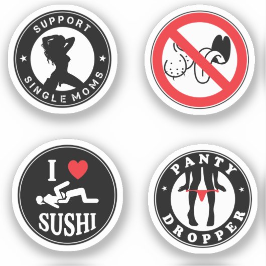 Ich Liebe Single Mama Sticker Packs (Vorderseite)