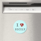 Ich liebe Sizilien Magnet (In Situ (Geschirrspüler))
