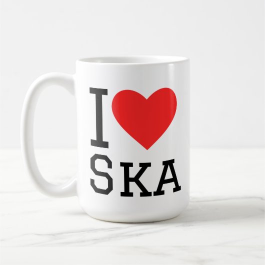 Ich liebe Ska Kaffeetasse (Links)
