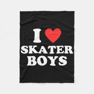 Ich liebe Skater-Boys lustige Skateboard fahrende  Fleecedecke