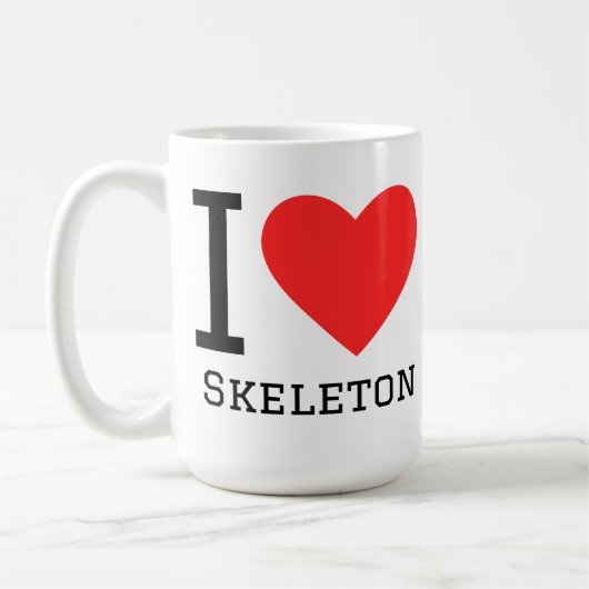 Ich liebe Skelett  Kaffeetasse (Links)