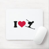 Ich liebe Skifahren _2  Mousepad (Mit Mouse)