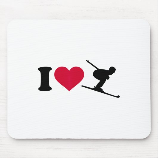 Ich liebe Skifahren _2  Mousepad (Vorne)