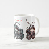 Ich Liebe Skulls! Schädelhaufen und Tentakeln Kaffeetasse (VorderseiteRechts)