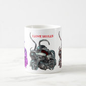 Ich Liebe Skulls! Schädelhaufen und Tentakeln Kaffeetasse (Mittel)