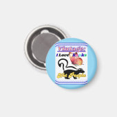 Ich liebe Skunks, nicht Menschen Magnet (Vorderseite/Rückseite)
