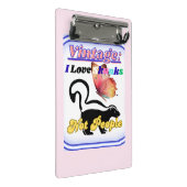 Ich liebe Skunks, nicht Menschen Mini Klemmbrett (Schrägansicht)