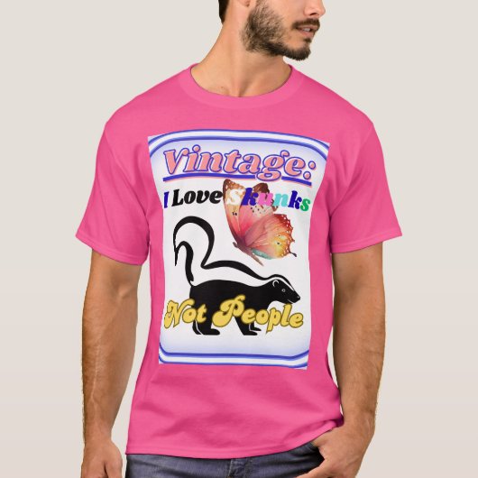Ich liebe Skunks, nicht Menschen T-Shirt (Vorderseite)