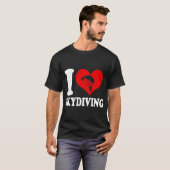 Ich liebe Skydiving Premium T-Shirt (Vorne ganz)