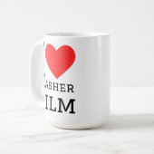 Ich liebe Slasher-Filme Kaffeetasse (Vorderseite Links)