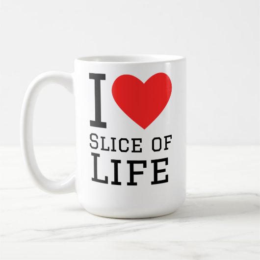 Ich liebe Slice-of-Life Kaffeetasse (Links)