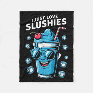 Ich liebe Slushies Cooles Spaß Sommer Slushy Geträ Fleecedecke