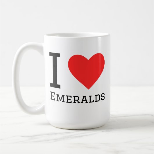 Ich liebe Smaragde Kaffeetasse (Links)