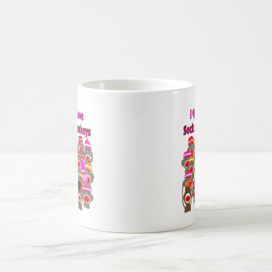 "ICH LIEBE-SOCKEN-AFFEN" Geschenke Kaffeetasse (Mittel)