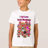 "ICH LIEBE-SOCKEN-AFFEN" Geschenke T-Shirt (Vorderseite)