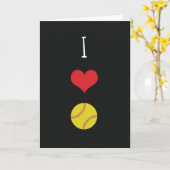 Ich liebe Softball Karte (Gelbe Blume)