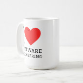 Ich liebe Softwareentwicklung Kaffeetasse (Vorderseite Links)