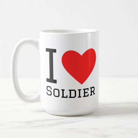 Ich liebe Soldaten Kaffeetasse (Links)