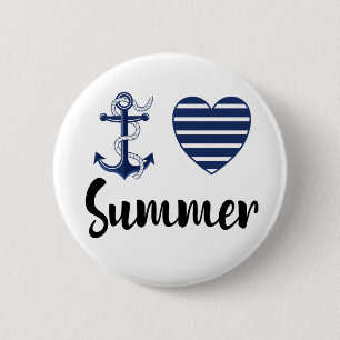 Ich Liebe Sommer, Ankern und Herz Button