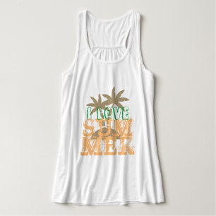 Ich Liebe Sommer bunt Sommervibes Sublimation Tank Top