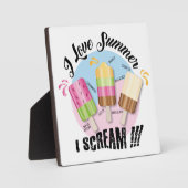 Ich Liebe Sommer - ich schreie !!! Fotoplatte (Vorderseite)