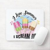 Ich Liebe Sommer - ich schreie !!! Mousepad (Mit Mouse)