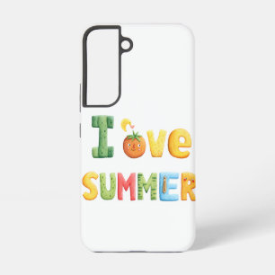 Ich liebe Sommer Text Samsung Galaxy Hülle