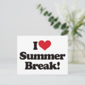 Ich Liebe Sommerpause! Postkarte (Stehend Vorderseite)