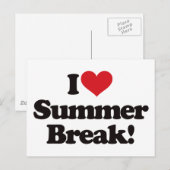 Ich Liebe Sommerpause! Postkarte (Vorne/Hinten)