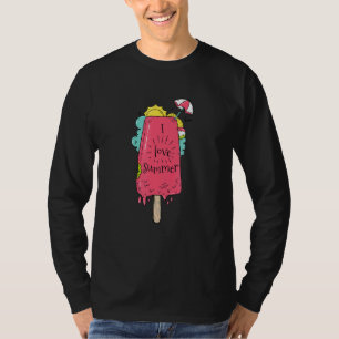 Ich Liebe Sommerpopsikeln schmelzen in der Sonne S T-Shirt