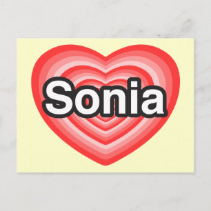 Ich Liebe Sonia. Ich Liebe dir Sonia. Herz Postkarte
