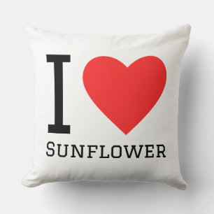 Ich liebe Sonnenblume Kissen
