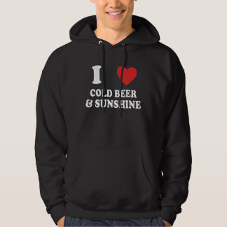 Ich Liebe Sonnenschein und kaltes Bier kalt Bier Hoodie